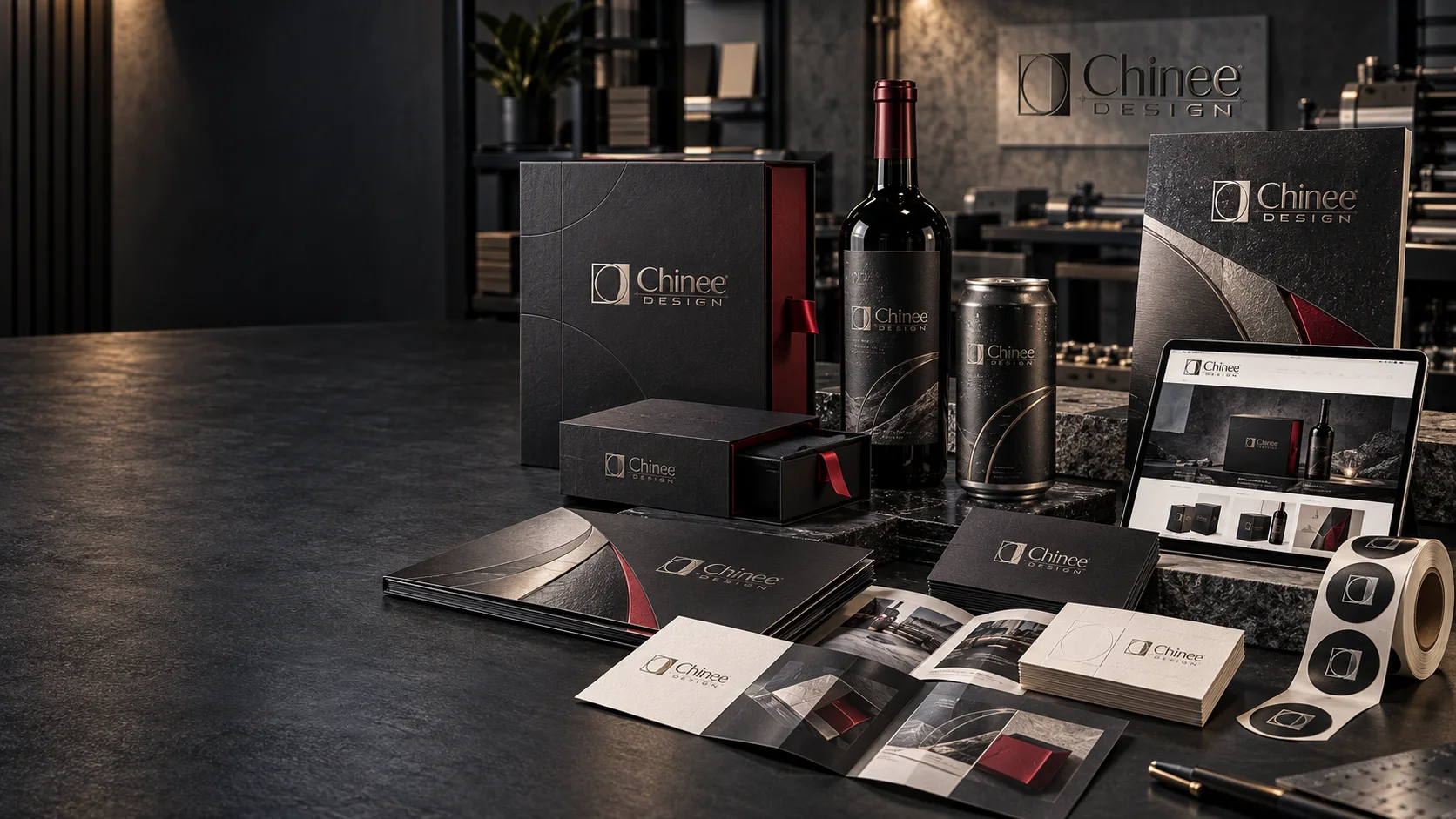 Chinee Design custom brand packaging, labels, brochures and digital brand applications