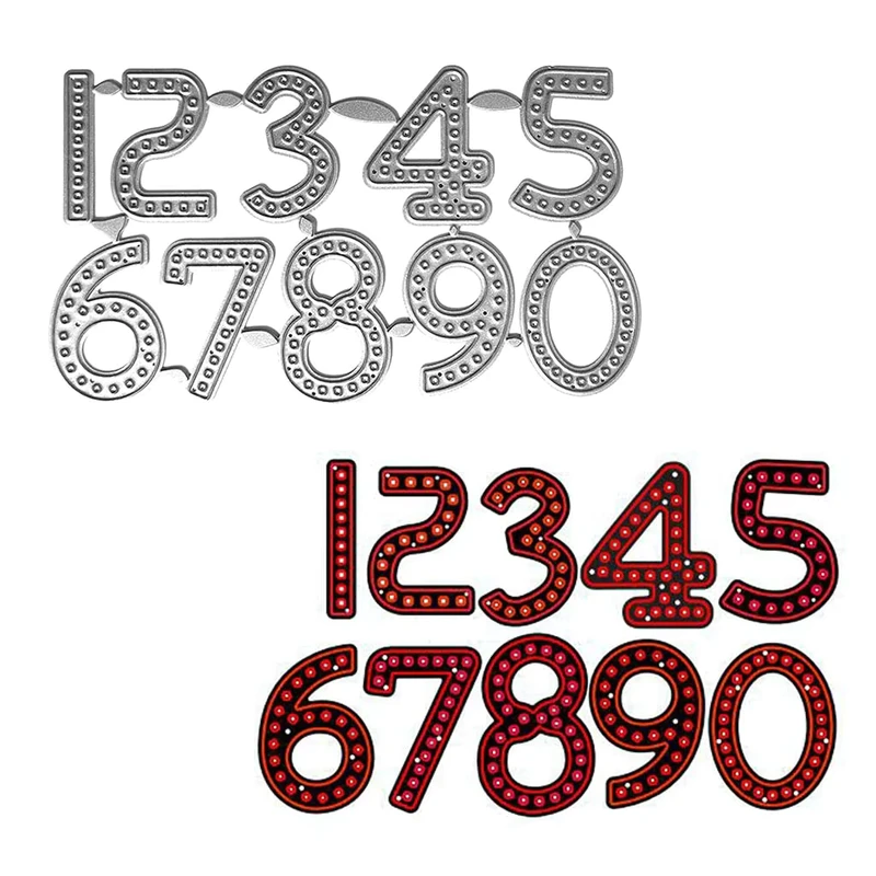 0 9 Numeric Metal Die Cutting and Embossing Template Tool for DIY Scrapbooking Cardmaking and Photo Album Craft Decoration
