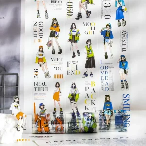 1 Roll of Tape Trend Weekly Series Versatile English Themed Character Decor DIY