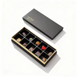 10 Count E commerce Rigid Chocolate Gift Boxes Sweet Chocolate Packaging for Food Gift Box