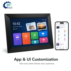 10.1 Inch Smart Photo Frame UI/UX Customization Branded Homepage Album Interface Design & Function Entry Personalization