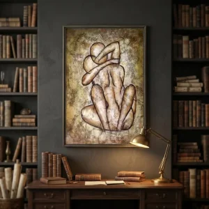 100% Handpainted Canvas Abstract Body Women Art Sexy Naked Couple Oil Paintings Wall Art Picture for Living Room Home Decoration