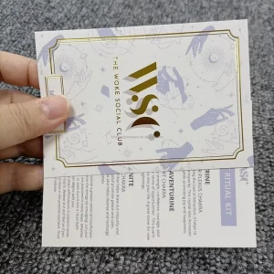 100 MOQ Business Greeting Thank You Card 10x15cm Custom Logo Design Fancy Coated Embossing Digital Printing