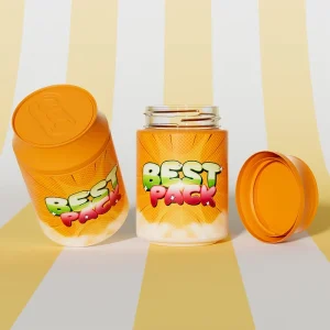 100ml Plastic 3.5g Soda Can with Colorful Cap Custom Label for Packaging Bath Salt Candy Nuts Tobacco Wine Food Tea Beer