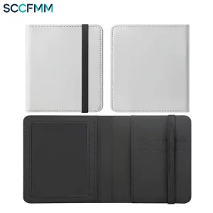 10pcs Sublimation Passport Holder Covers PU Leather Travel Passports Book Holder Wallet Cover for Business Cards Credit Cards