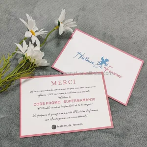 10x15cm Thank You Cards Luxury Look Wedding Invitation Paper Card, 400g Smooth Paper Screen Printing Cardboard Cards