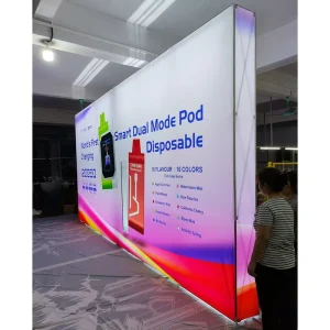 10×20 Ft Portable Modular LED Backlit SEG Graphic Trade Show Expo Light Box Modern Exhibits for Trade Events Promotional