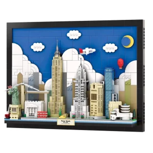 1130Pcs Island Skyline Building Block Set Technical MOC Urban Edifice Interlocking Bricks for Kids STEM Play Project