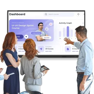 115 Inch Smart Digital Whiteboard Office Classroom Interactive Board Touch Stand for Price Display Electronic Tablets White