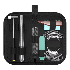 11pc Jewelry Making Tools Kit with Zipper Storage Case, Ring Size Measurement and Jewelry Repair Polishing Tools