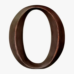 12-Inch Black Polyresin Alphabet Letter Wall Decor and Monogram