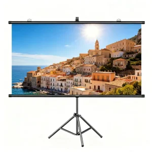 120″ 16:9 Portable Projection Screen Stand Indoor Outdoor Home Theater System High Definition