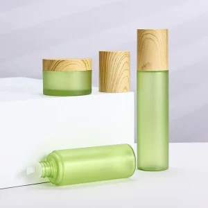 120ml 4oz 150ml 50g Wood Grain Cover PET Plastic Bottles For Skincare Cosmetic Packaging Toner Essence Empty Luxury Bottles
