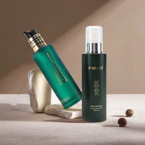 120ml Frosted Glass Lotion Pump Bottle Luxury Cosmetic Packaging Bottle Custom Logo Skincare Toner Emulsion Glass Container