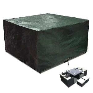 125x125x71cm Outdoor Patio Rattan Cube Set Cover Windproof Anti UV for Chair and Table Rattan Sofa Furniture Cover