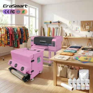 14Inch 35cm 40cm DTF Clothes Printer I1600 DTF DTG Digital Printer With Oven Software A3 Pink DTF Printer for Textiles