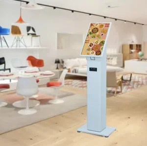 15.6/21.5 Inch Floor Standing Desktop Kiosk Touch Screen With QR Scanner and Printer Self Service Business Payment Kiosk Indoor