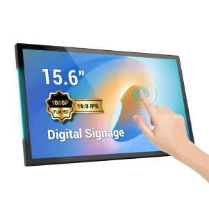 15.6 Inch Touch Screen LCD For Indoor Advertising For Shopping Malls Supermarkets Digital Signage Text Animation