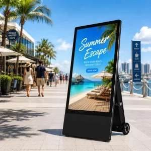 1500 Nits Sunlight Readable Outdoor Battery Digital Signage Screen 10 Hours Runtime From Custom Digital Signage Factory