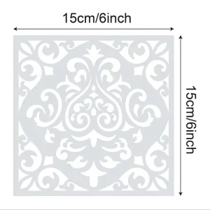 16 Pcs Reusable Mandala Stencils (6×6 Inch) for DIY Painting on Wall Floor Tile Wood Furniture Fabric