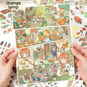 1660 Scenic Sticker Storyboard Series 3D Stereoscopic Miniature Scene Stickers DIY Planner Decorative Japanese Style