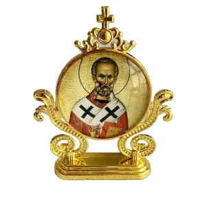 18 Patterns 2 Colors Gold Silver Car Icon Orthodox 3D Pictures of Jesus Christ Church Bishop Supplies Accessories