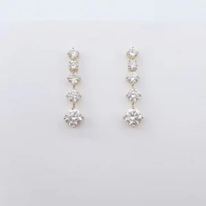 18K Yellow Gold Lab Grown Diamond Earrings Stud Galaxy Sparkle Fashion Earrings Ear Cuff Drop Hoop Dangle Clip Huggie Moissanite