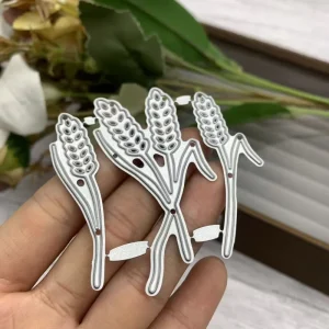 1PC 4 Metal Embossing and Die Cut Templates of Rice Stalks for DIY Scrapbooking Card Making and Photo Album Craft Decoration