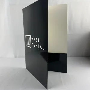 2 Pocket Presentation Folder with Logo Business Card Holder