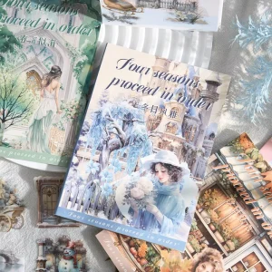 20 Stickers Per Pack Four Seasons Series Teenage Travel Photography Handbook Material Decorative Sticker Book 4 Models