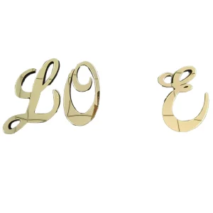 20cm High 10mm Thick Self Adhesive Acrylic 3D Die Cut Italicized English Letter Wall Sticker Gloss Decoration