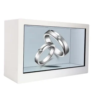 21.5 Inch Touch Transparent LCD Advertising Display Cabinet Creative 3D Digital Signage For Jewelry Showcase E Paper Modules