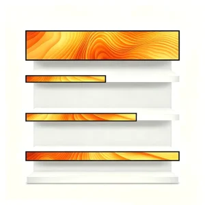 23/35/47 Inch LCD Digital Signage Advertising Screen Vesa Wall Mount Stretched Bar Design