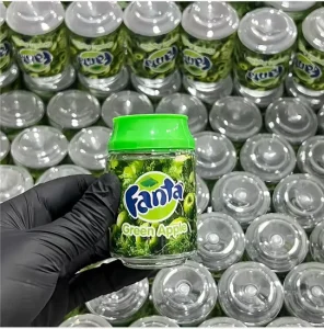 250ml PET Plastic Can Bottle for Milk Tea, Coffee, Juice, and Mineral Water with Custom Logo and Plastic Cap Seal