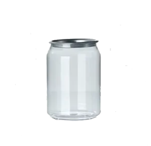 250ml PET Plastic Jar Can with Aluminium Lid for Coffee and Tea Customizable Logo for Juice Beverage Soda