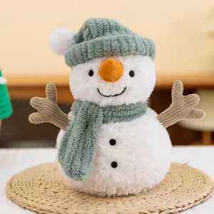 25cm Christmas Snowman Plush Toy Cute Small Pillow Home Decoration Christmas Gift Baby Soft Snowman Doll