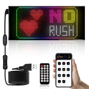 27x12cm Programmable Free Design APP Control Led Sign&Sinage Flexible Led Matrix Panels Advertising for Advertising