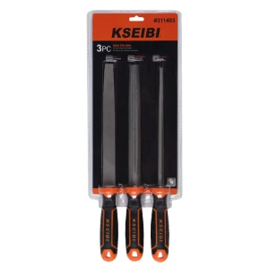 3-Pc Steel File Set 200mm