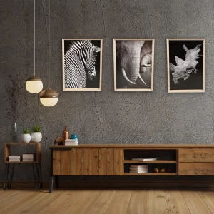 3-Piece Canvas Wall Art Set Wild Animal Protection Living Room Decor