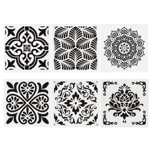 30*30CM Laser Cut Mandala Art Painting Stencils PET Material Reusable for Wood Wall Furniture Floor Tiles Fabric