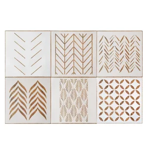 30 X 30 Custom Reusable Wall Bricks Pattern Plastic Large Geometric Wall Stencils for Wall Painting