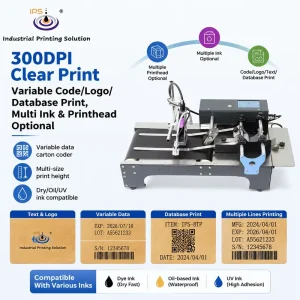300 DPI Clear Print Variable Data Thermal Inkjet Printer Multi Ink Optional Coding Machine for Cartons and Paper Bags