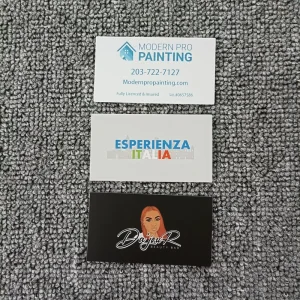 300g/400g Coated Paper 10x15cm Custom Silk Screen Printing Business Card Offset Printing