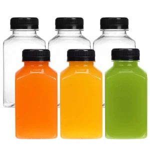 300ml Plastic Juice Bottles with Caps Reusable Water Bottles Disposable Beverage Containers Bulk for Juicing Smoothies 10oz