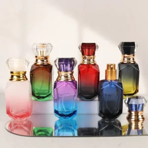 30ml Gradient Glass Perfume Spray Bottles Refillable Empty Vials with Screw Caps