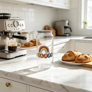 330/500/650ML Food Grade PET Beverage Pop Top Can Bottle with Easy Open Aluminum Lid for Cream Beer Packaging