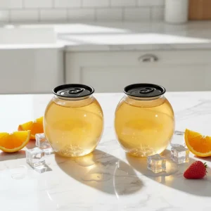 330ml 200ml Custom Canned Plastic Tin Can Bottles PET Cans Disposable Sealing for Dessert and Powdered Food With Aluminum Lid