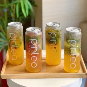 330ml PET Plastic Jar Can Customizable Logo UV Printed Aluminum Snap Top Lid for Coffee Tea Juice Soda Beer Wine