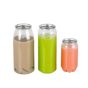 350 500 650ML PET Beverage Pop Top Can Bottle Food Grade Easy Open Aluminum Lid for Cream Beer Packaging Screen Printing Surface