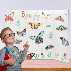 36″ X 48″ Large Trifold Poster Board White Project Boards for Science Fair School Projects and Business Presentations